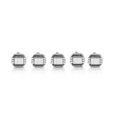 Elephant Hair Dress Studs in Silver