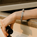 Elephant Hair Cuff Ladies in Silver