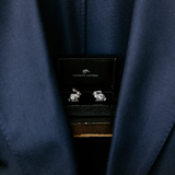 Rabbit Ruby Eyes Cufflinks in Silver