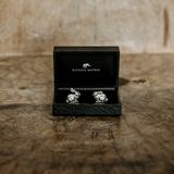 Rabbit Ruby Eyes Cufflinks in Silver