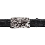 Buffalo Raised Belt Buckle in Silver