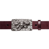 Buffalo Raised Belt Buckle in Silver