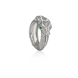 Snake Bombe Ring in Silver