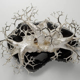 The Baobab Tree in Sterling Silver on Zimbabwean Blackwood base with 18ct Gold Bushmen