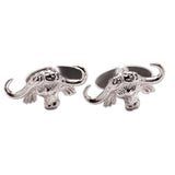 Buffalo Head Cufflinks in Sterling Silver - Small