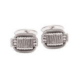 Elephant Hair Cufflinks in Sterling Silver