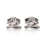 Fiddling Monkey Cufflinks in Silver