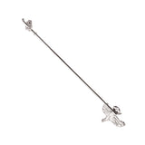 Flying Grouse Wings Spread Swizzle Stick in Sterling Silver