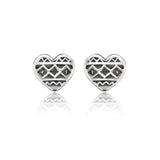 Heart of Africa Earrings in Silver by Patrick Mavros