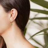Nada Hoop Earrings - Chrysoprase in 18ct Gold - Small by Patrick Mavros