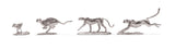 The Hunting Cheetah & Gazelle Sculptures in Sterling Silver