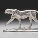 The Hunting Cheetah & Gazelle Sculptures in Sterling Silver