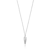 Pangolin Scale Pendant in Silver - Large