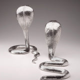 The Egyptian Cobra Pair Sculpture in Sterling Silver