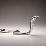 The Egyptian Cobra Pair Sculpture in Sterling Silver
