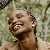 Pangolin Crescent Earrings in Silver