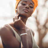 Pangolin Scale Cuff in Silver