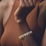 Pangolin Scale Cuff in Silver