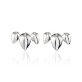 Pangolin Crescent Earrings in Sterling Silver