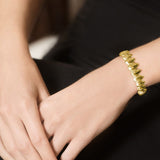 Model Wearing Pangolin Scale Cuff in 18ct Gold