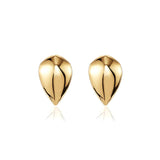Pangolin Scale Stud Earrings in 18ct Gold