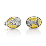 Salmon Cufflinks in Sterling Silver | by Patrick Mavros