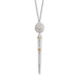 Sea Urchin Spine Grande Necklace in Pearl in Sterling Silver and 18ct Gold