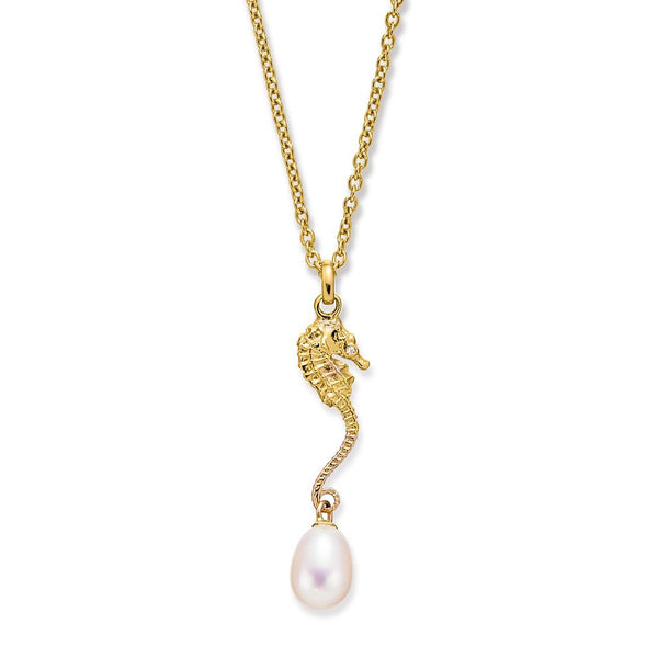 Seahorse Treasure Necklace in 18ct Gold