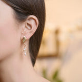 Model Wearing Seahorse Earrings in 18ct Gold