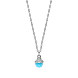 Nada Pendant - Turquoise in Silver by Patrick Mavros