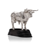 Spanish Bull on Blackwood Base - Large by Patrick Mavros