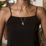 TUSK Pendant with Diamond in 18ct Gold - Small