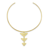 Vakadzi Graduated Pendant with Wire Choker in 18ct Gold by Patrick Mavros