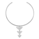 Vakadzi Graduated Pendant with Wire Choker in Silver by Patrick Mavros