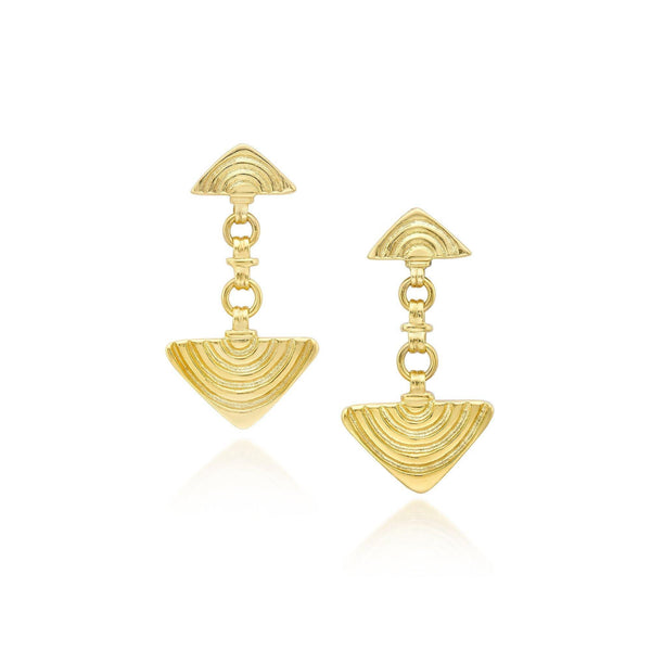 Vakadzi Link Earrings in 18ct Gold by Patrick Mavros