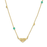 Vakadzi Long Necklace with Chrysoprase in 18ct Gold by Patrick Mavros