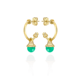 Nada Hoop Earrings - Chrysoprase in 18ct Gold - Small by Patrick Mavros