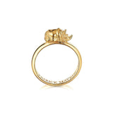 Animal Lover Rhino Mini-Ring in 18ct Gold