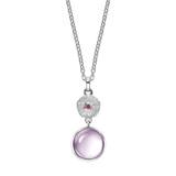 Ocean Tides Rose Quartz Necklace in Silver by Patrick Mavros