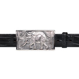 Elephant 100 Pounder Belt Buckle in Silver