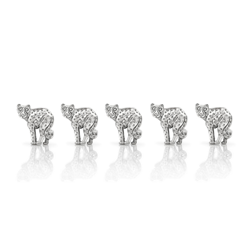 Cheetah Dress Studs in Silver