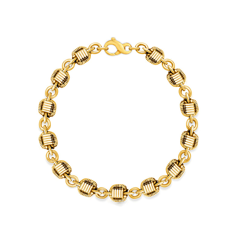 Elephant Hair Link Bracelet Ladies in 18ct Gold