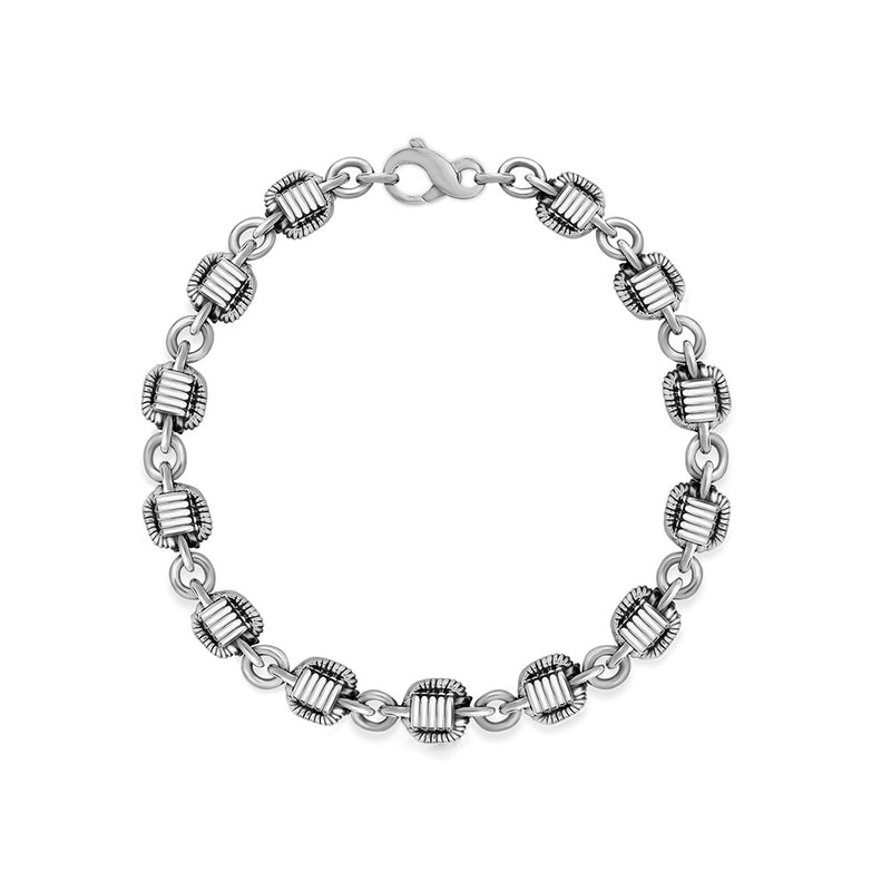 Elephant Hair Link Bracelet Ladies in Silver