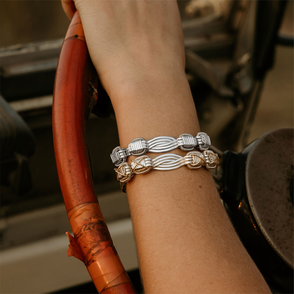 Elephant Hair Bangle Ladies in Silver