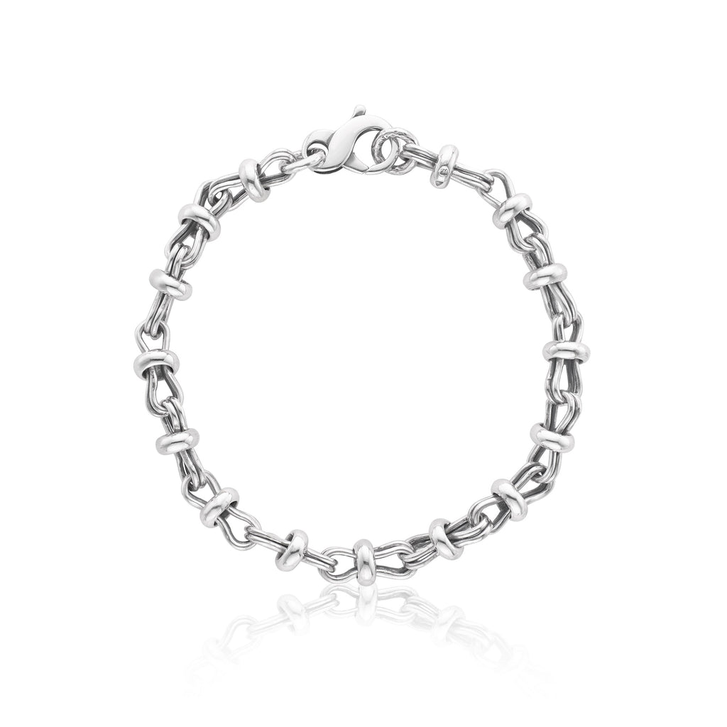 Lantern Chain Bracelet in Silver