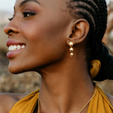 Pangolin Drop Earrings in 18ct Gold - Large