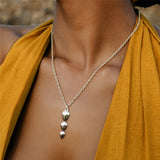 Pangolin Drop Pendant in Silver - Large