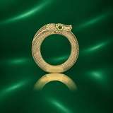 Snake Bombe Ring in 18ct Gold