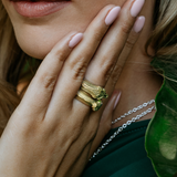 Snake Bombe Ring in 18ct Gold