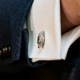 Snake Zodiac Cufflinks in Silver